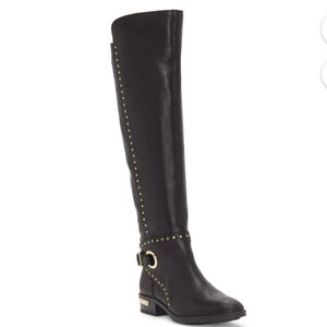 Vince Camuto black leather knee high boot size 9
